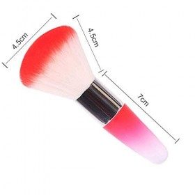 Mwoot 3 Pièces Brosse de poussière pour ongles, Brosse de nettoyage pour la peinture pour manucure ongles et maquillage Poudr