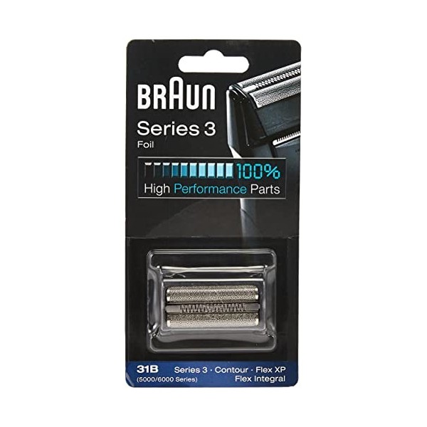 Braun Series 3 Grille de Rechange Pour Rasoir Électrique, Flex XP, rasoir électrique Flex Integral, 31B,