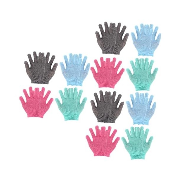 FOMIYES Gants De Douche 12 Paires De Gants De Gommage À La Boue Gants De Gommage Pour Le Corps Gant De Toilette Coréen Gants 