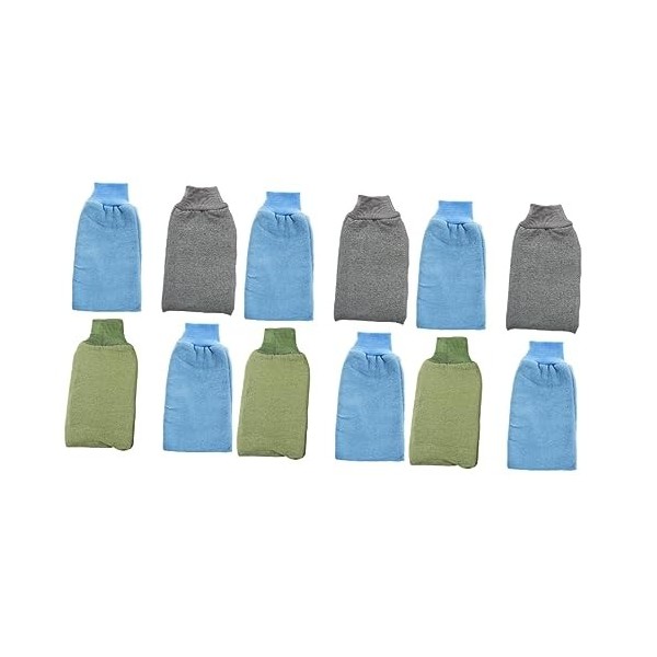 FRCOLOR 12 Pièces Gants Pour Le Nettoyage De Bain Serviette De Nettoyage Gant De Bain Douche Gant De Nettoyage Gant De Douche