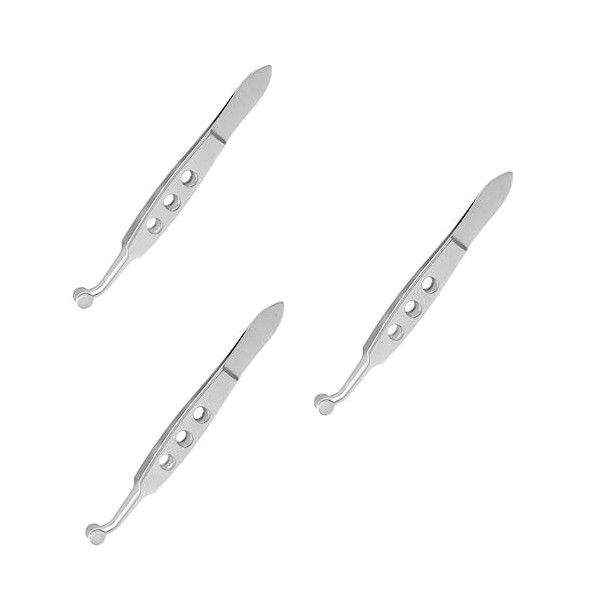 iplusmile 3Pcs Glande De Meibomius Pinces De Massage Pince À Cils Pour Faux Cils Pince À Épiler Professionnelle Dissolvant De