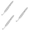 iplusmile 3Pcs Glande De Meibomius Pinces De Massage Pince À Cils Pour Faux Cils Pince À Épiler Professionnelle Dissolvant De