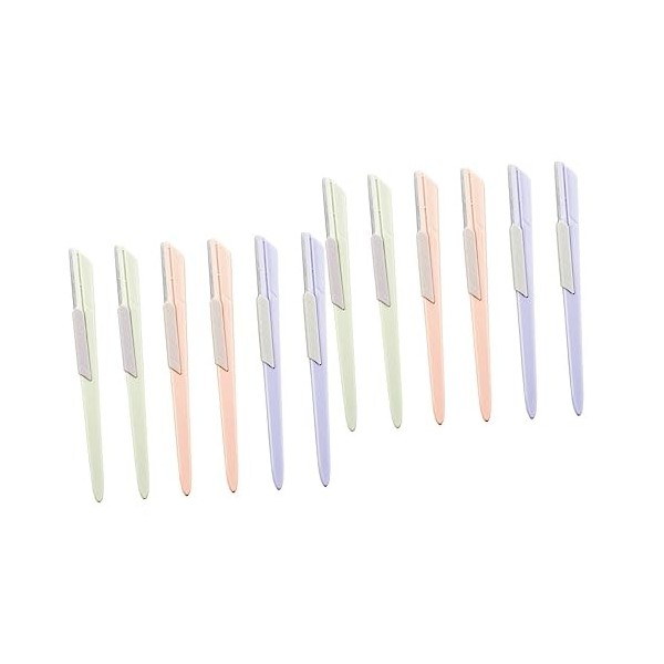 FRCOLOR Tondeuse Faciale Tondeuse À Barbe 24 Pièces Couteau À Sourcils En Acier Inoxydable Miss En Acier Inoxydable Tondeuse 