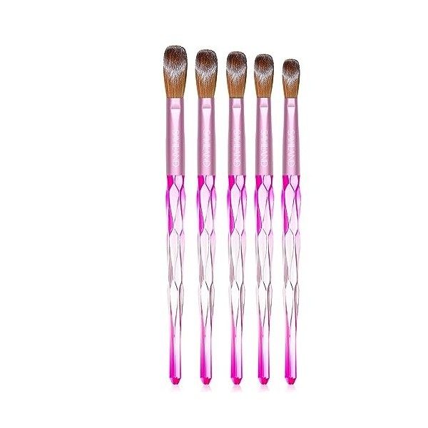 Saviland Lot de 3 pinceau nail art ongles pour ongles en acrylique, brosse a ongle pour nail art, pinceau acrylique ongle, na