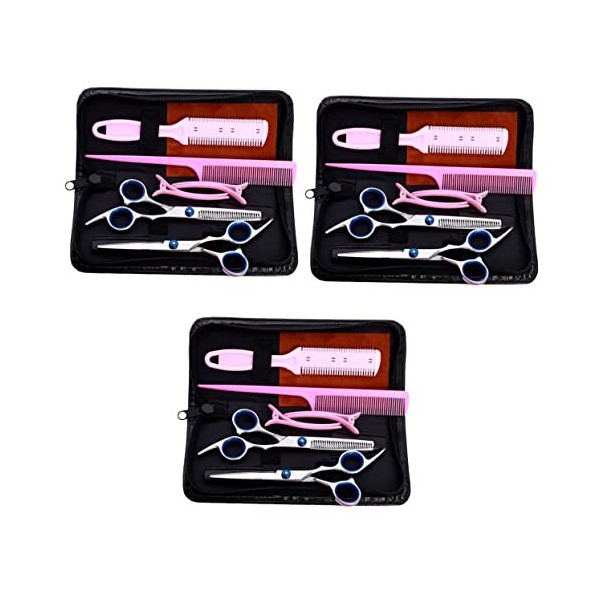 FRCOLOR 2 Pièces Ensemble Peigne À Cheveux Ensemble Ciseaux De Coupe De Cheveux Ensemble De Coiffure Cheveux Ciseaux Coupe De