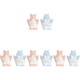 Débarbouillettes, essuie-mains, torchons, 6pcs enfant gommage bain exfoliant main côté mitaine côté bleu adorable souple enfa