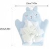 Débarbouillettes, essuie-mains, torchons, 6pcs enfant gommage bain exfoliant main côté mitaine côté bleu adorable souple enfa