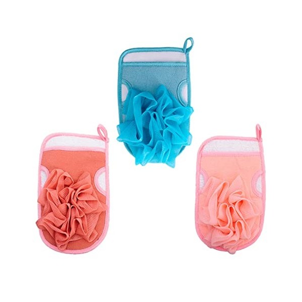 BREWIX Mitt Men Bubble with Dead Exfoliating Loofahs Pouf de Salle de Bain Gants Rouges Loofah Blue Women Scrubber Brush Pink