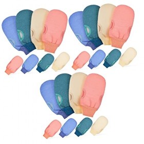 minkissy Lot de 24 gants exfoliants pour la maison, le bain, la douche, la salle de bain et lexfoliation pour homme mort, le