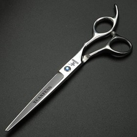 XUANFNEG Lot de 4 ciseaux de coupe argentés de 17,8 cm, peigne en acier, ciseaux à plier et ciseaux à effiler fabriqués en ac...