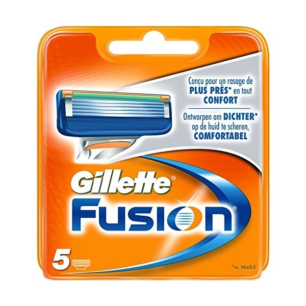 Ancienne Version Gillette Fusion Lames de Rasoir Pack de 5