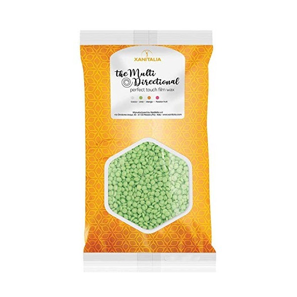 Cire épilatoire lavable à usage unique, à rayures - Citron vert - Multidirectionnel, sans colophane, 1000 g