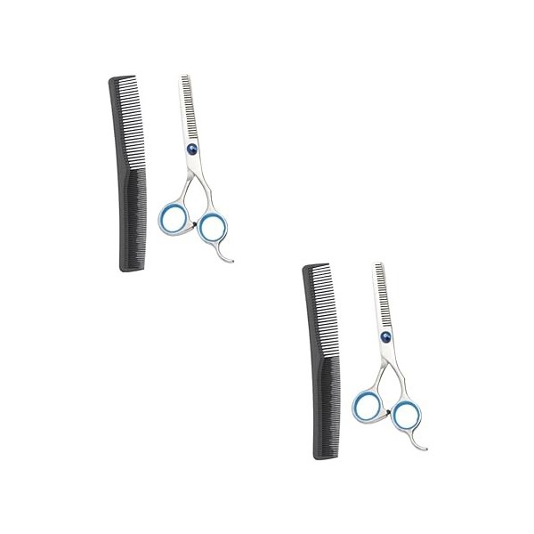 POPETPOP 6 Pièces Ciseaux De Rasoir Ciseaux De Coupe De Cheveux Ciseaux De Barbier Et Peigne Ciseaux De Coiffure Ciseaux De C