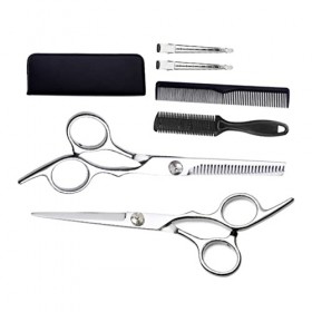 FRCOLOR 1 Ensemble 7 Pièces Kits De Barbe Outils De Coiffure Professionnels Rasoir À Barbe Kit De Coupe De Cheveux À Domicile