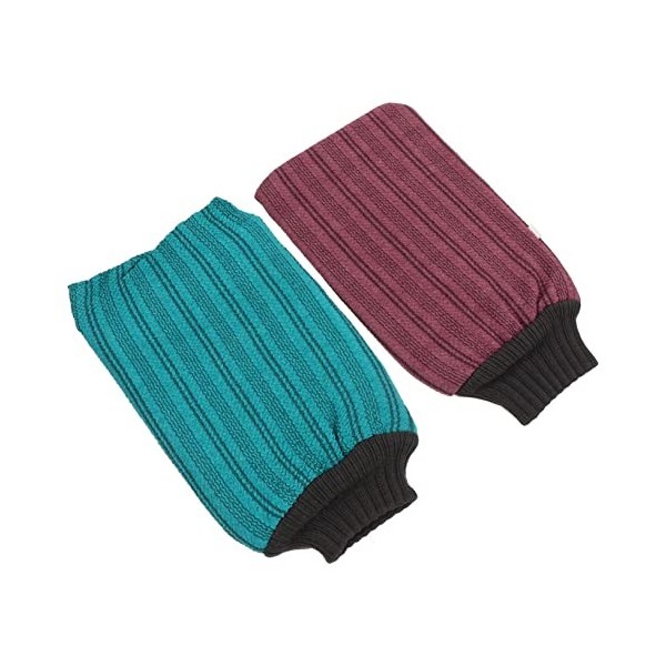 EVANEM 2pcs Serviette de Bain Gants de Massage for épurateur de Bain for Le Corps Serviettes de Bain en Coton Gants de Nettoy