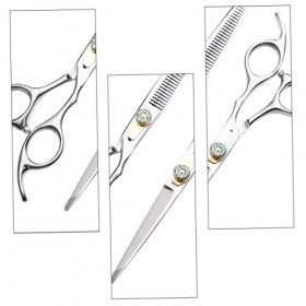 FRCOLOR 2 Pièces Ciseaux De Coiffure Professionnel Tondeuses De Coiffeur Ciseaux Cheveux Cisailles Coupe De Cheveux Cisailles