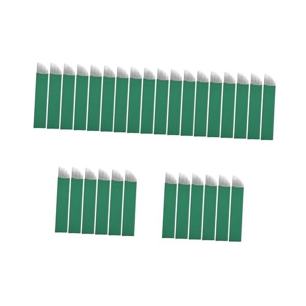 FOMIYES 150 Pièces 14 Lames De Microblading Pour Sourcils Fournitures De Microblading 14 Aiguilles Inclinées Aiguille Pour St