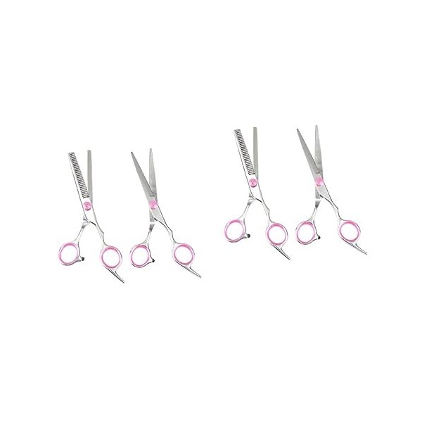 FOMIYES 4 Pièces Ciseaux Pour Adultes Outils Outils De Coiffure Ciseaux En Acier Inoxydable Ciseaux Ciseaux À Dents Amincissa