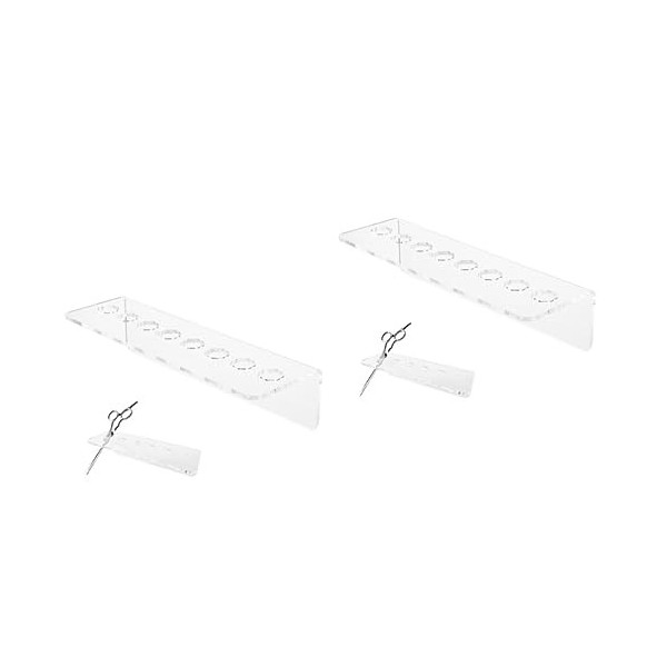 FOMIYES 5Pcs Pinces À Ciseaux Professionnelles Acrylique-Fente Accolades Tenant Des Accessoires Tondeuse Coiffeur Mur Salon D