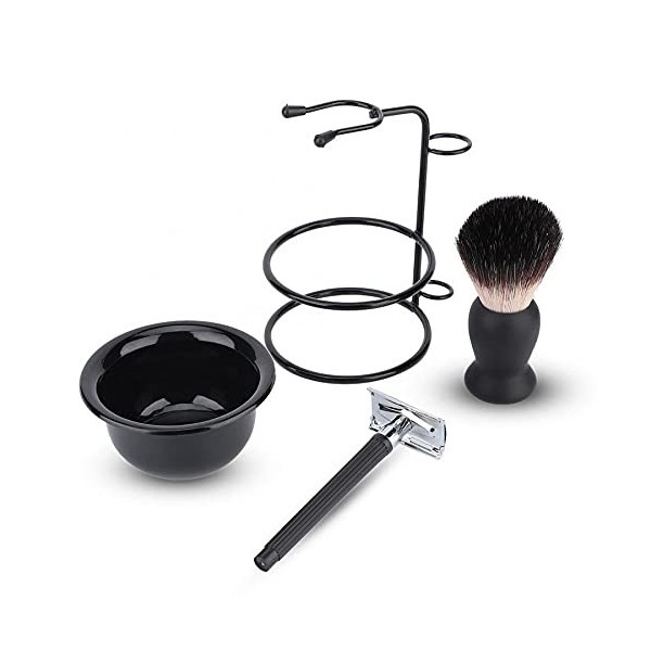 CRODY Simplicité Supports de Brosse de Rasoir pour Hommes, Mode 3 en 1 Ensemble de Support de Support de Rasage de Bol de Bro