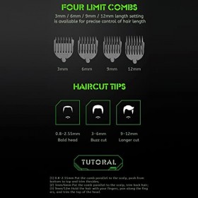 Anself Tondeuse à cheveux Tondeuse 800mAh Rechargeable Rasoir Tondeuse Réglable Sans Fil