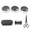 DEPILA Bluezoo Men Beard Toilettage Set, Peigne Double Face, Redresse et favorise la Croissance de la Barbe, Savon à raser Ci