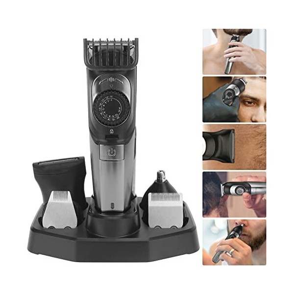 Ensemble de rasoir à barbe électrique , Épais 5 en 1 Kit de Toilettage Pour rasoir électrique Précision réglable avec Afficha