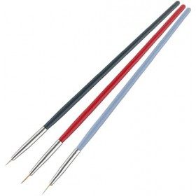 3 Pcs/Set Superfine Nail Art Peinture Pinceaux Cristal Acrylique Gel Peinture Liner Pen Kit Brosse À Ongles avec Poils Doux M