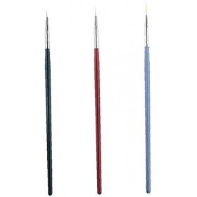 3 Pcs/Set Superfine Nail Art Peinture Pinceaux Cristal Acrylique Gel Peinture Liner Pen Kit Brosse À Ongles avec Poils Doux M