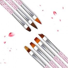 10 pinceaux ongles nail art Brosses et déco dongles gel UV,Peinture Outil Pinceau Nail Kit Décoration,Nail Art Acrylique Nai