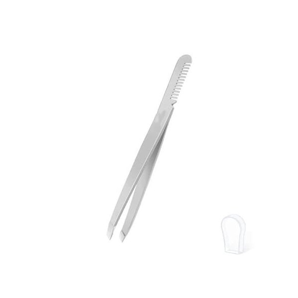 XTYPE Pince à épiler Tweezer aux Sourcils avec Peigne Double Utilisation en Acier Inoxydable Pinceau Vert Cils métalliques en