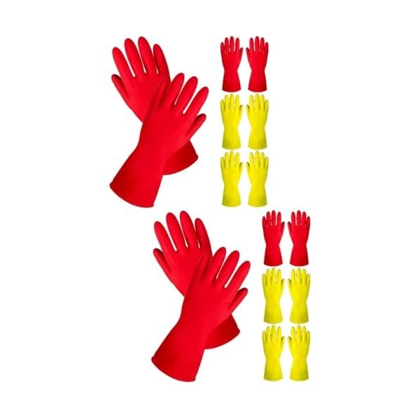 ULTECHNOVO 8 Paires De Gants De Nettoyage Gants De Nettoyage Réutilisables Femmes Gants De Vaisselle Pour Hommes Gants De Cui