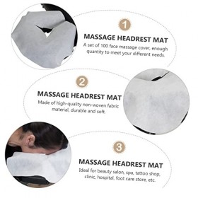 Beaupretty 200 Pièces Housse DOreiller Jetable Lit De Beauté Couverture De Visage Massage Appui-Tête Couverture Fournitures 