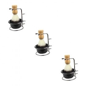 FRCOLOR 3 Ensembles Bol De Mousse À Raser Costumes Pour Hommes Kit De Cosmétologie Crème À Raser De Voyage Brosse Plumeau De 
