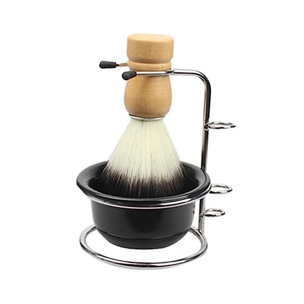 FRCOLOR 3 Ensembles Bol De Mousse À Raser Costumes Pour Hommes Kit De Cosmétologie Crème À Raser De Voyage Brosse Plumeau De 