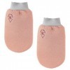 BYFOX 2pcs gants de bain double face manchons for hommes serviettes de bain douces mitaines for enfants corps exfoliant gant 