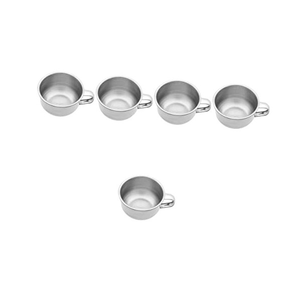LALAFINA 4 Pièces Bol De Rasage Hommes Rasage Rasage Bol En Acier Inoxydable Rasage Tasse En Acier Inoxydable Bol De Rasage E