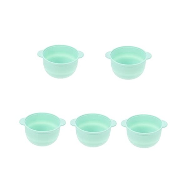 5Pcs Bol À Usage Domestique Doublure De Pot Portable Pour Insert Anti-Épilation En Silicone Mélange Facial Intérieur Résistan