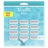 Gillette Venus Smooth, Lames de Rasoir Femme, Rasage de Près en Douceur, 12 Lames de Recharges