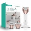 VOYOR Épilateur Électrique Femme, Epilation avec Tête De Rasage Et Tondeuse pour lépilation du Corps, Rechargeable et Sans F