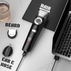 Barberboss Tondeuse à barbe pour homme, tondeuse à cheveux sans fil pour hommes, kits de toilettage pour hommes, imperméable,