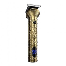 Kit tondeuse barbe cheveux homme, rasoir électrique rechargeable lame en acier, 10 sabots différentes longueurs, affichage LE