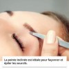 Pince à épiler Rubis en silhouette de cœur - inclinée, fine et pointue - pince a epiler professionnelle pour les sourcils