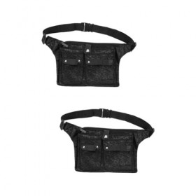 FRCOLOR 2 Pièces Ciseaux Fanny Pack Cheveux Ciseaux Pochette Outil De Coiffure Conteneur Porte-Ciseaux Sac Professionnel Chev