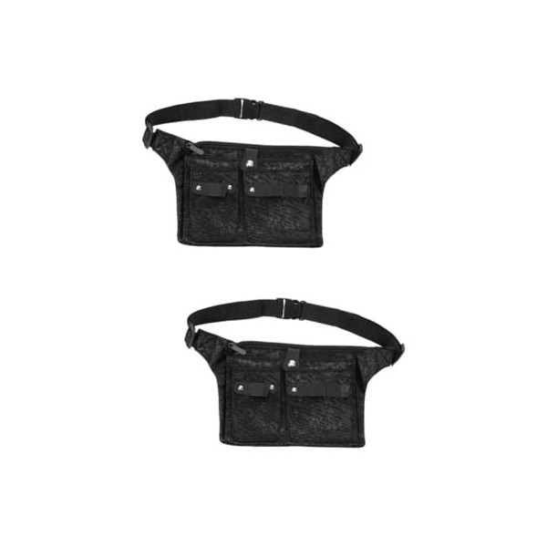 FRCOLOR 2 Pièces Ciseaux Fanny Pack Cheveux Ciseaux Pochette Outil De Coiffure Conteneur Porte-Ciseaux Sac Professionnel Chev