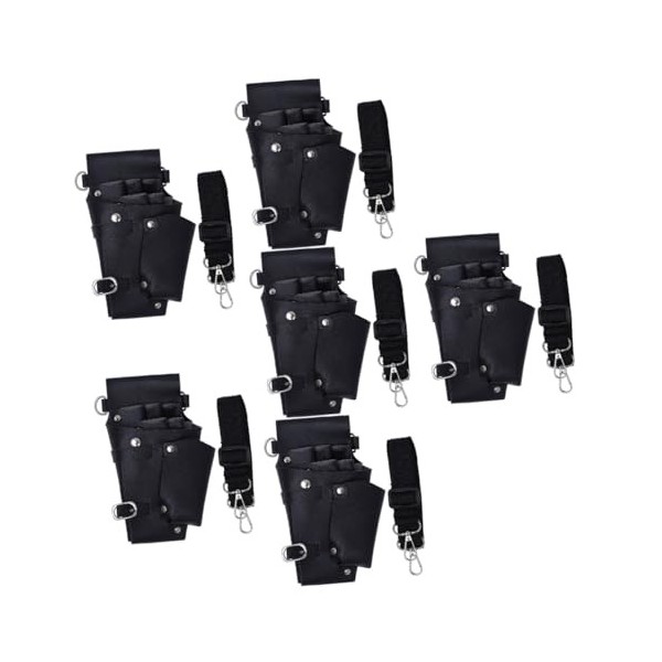 FRCOLOR 2 Pcs Fanny Pack Sac À Outils De Coiffeur Porte-Ciseaux Pour Coiffeurs Sac À Outils De Coiffure Ciseaux Noirs Ceintur