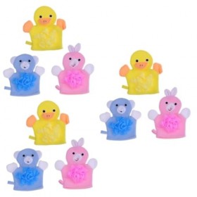 FRCOLOR Lot de 9 gants de bain pour enfant