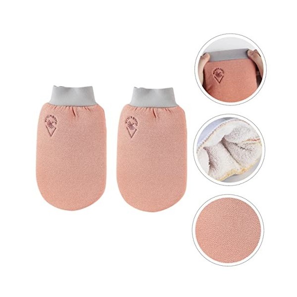 EVANEM 2pcs gants de bain double face manchons for hommes serviettes de bain douces mitaines for enfants corps exfoliant gant