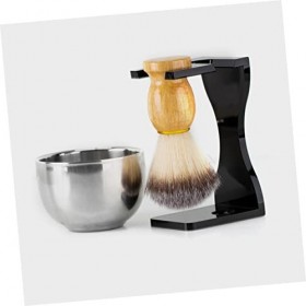 FRCOLOR 3 Ensembles Ensemble De Rasage Costume Noir Pour Hommes Costumes Noirs Pour Hommes Costume Pour Hommes Barber Brosse 