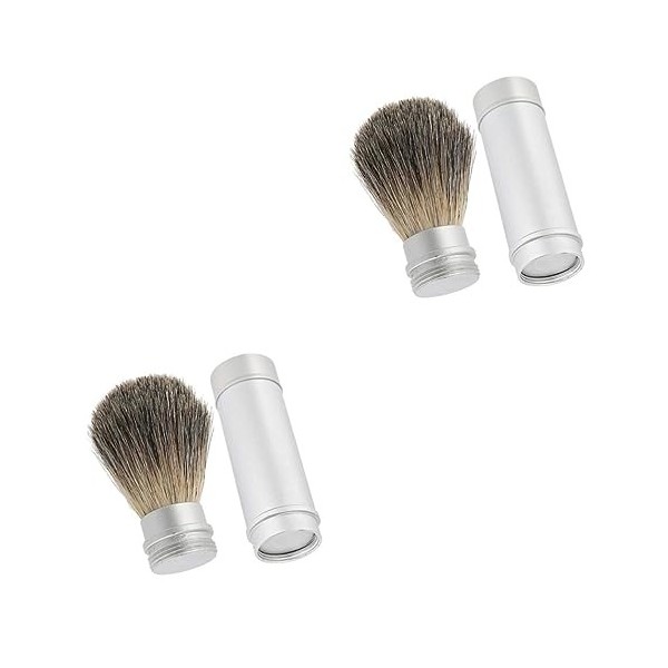 FOMIYES 2 Pcs Blaireau Barbe Brosse Jagger Blaireau Blaireau Stand Blaireaux Pour Hommes Cheveux Blaireau Hommes Blaireau Bla